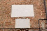 Plaques on the house of Isacco Lampronti